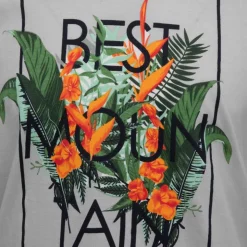 BEST MOUNTAIN Tee shirt imprimé plantes tropicales Homme GRIS Online