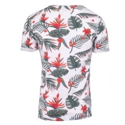 BLAGGIO Tee shirt imprimé tropical monet Homme BLANC New