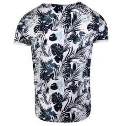 BLAGGIO Tee shirt imprimé tropical avec poche maestro Homme BLEU FONCE Best
