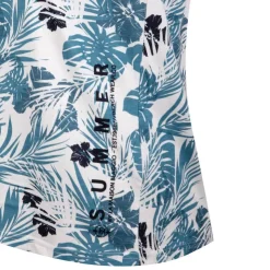 BLAGGIO Tee shirt imprimé tropical avec poche maestro Homme BLEU