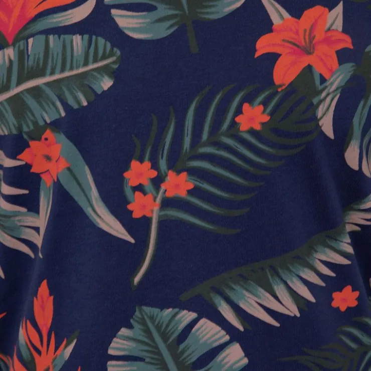 BLAGGIO Tee shirt imprimé tropical monet Homme BLEU FONCE Outlet