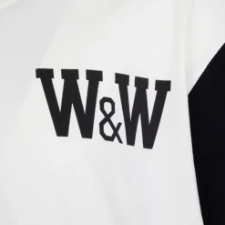 WHEELS AND WAVES Tee shirt jersey manches noires col rond Homme BLANC ECRU Clearance