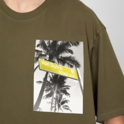 VON DUTCH Tee shirt avec imprimé photo noir blanc Homme KAKI Sale