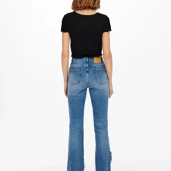 ONLY Tee shirt kika crop top col v Femme NOIR Discount