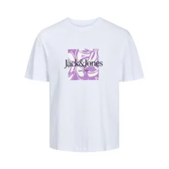 JACK & JONES Tee shirt La fayette imprimé forme plantes Homme BLANC Discount
