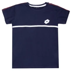 LOTTO Tee shirt logo brodé avec liseré poitrine Enfant BLEU FONCE