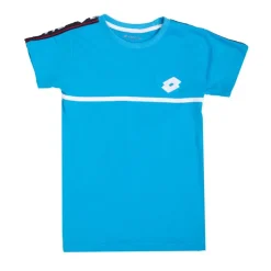 LOTTO Tee shirt logo brodé avec liseré poitrine Enfant TURQUOISE