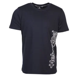 HELVETICA Tee shirt logo côté Homme BLEU FONCE Discount
