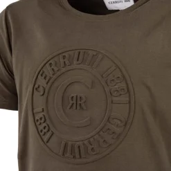 CERRUTI Tee shirt logo en relief brenzone Homme KAKI Outlet