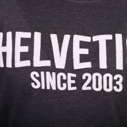 HELVETICA Tee shirt logo imprimé Homme GRIS FONCE Clearance
