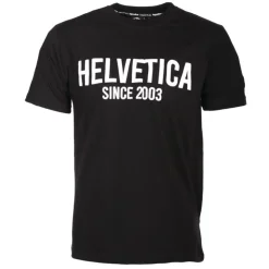 HELVETICA Tee shirt logo imprimé Homme NOIR Outlet