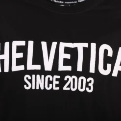 HELVETICA Tee shirt logo imprimé Homme NOIR Outlet