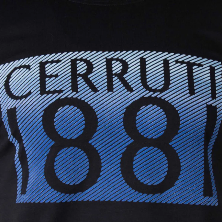 CERRUTI Tee shirt logo poitrine Homme NOIR
