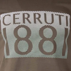 CERRUTI Tee shirt logo poitrine Homme KAKI Outlet