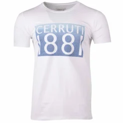 CERRUTI Tee shirt logo poitrine Homme BLANC Hot