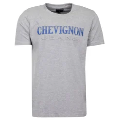 CHEVIGNON Tee shirt logo rayé en coton Homme GRIS Hot
