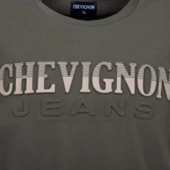 CHEVIGNON Tee shirt logo rayé en coton Homme KAKI Online