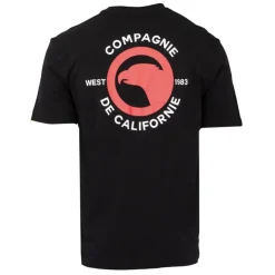 COMPAGNIE DE CALIFORNIE Tee shirt logo rouge col ras de cou manches courtes Homme NOIR Hot