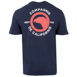 COMPAGNIE DE CALIFORNIE Tee shirt logo rouge col ras de cou manches courtes Homme BLEU FONCE Sale