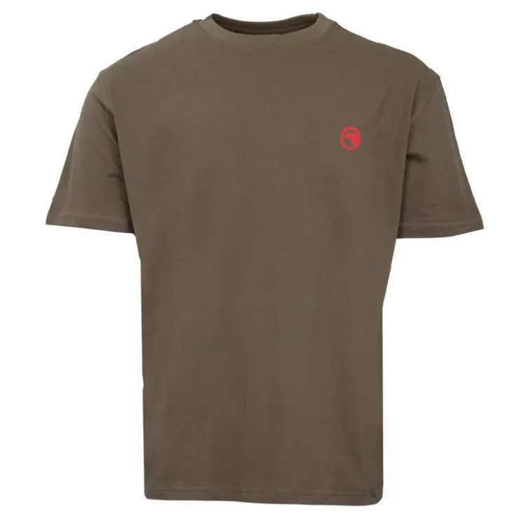 COMPAGNIE DE CALIFORNIE Tee shirt logo rouge col ras de cou manches courtes Homme KAKI