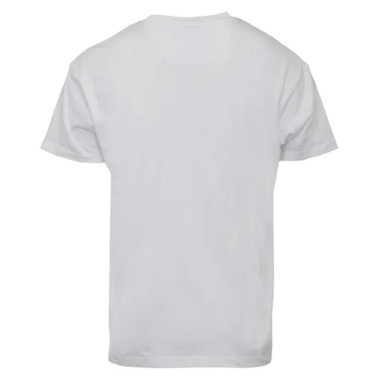 WHEELS AND WAVES Tee shirt manches courtes imprimé manuscript blau marine Homme BLANC Clearance