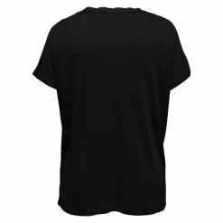 ONLY CARMAKOMA Tee shirt manches courtes col rond dentelle uni Femme NOIR Hot