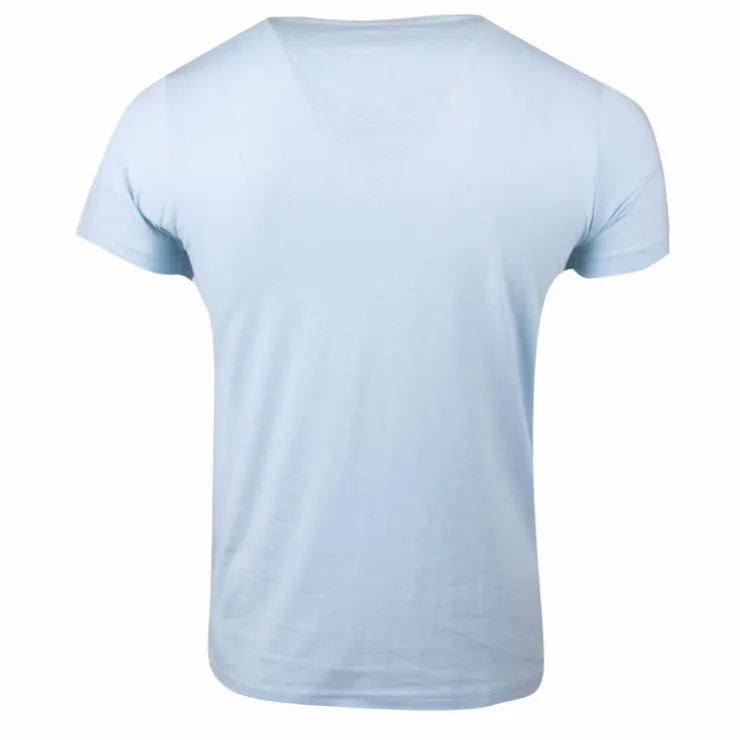 BLAGGIO Tee shirt manches courtes imprime coton doux Los Angeles mao assor 24 Homme BLEU CLAIR Hot