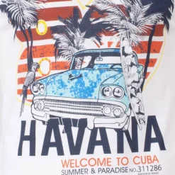 BLAGGIO Tee shirt manches courtes imprime coton doux Cuba molly assor 24 Homme BLANC Sale