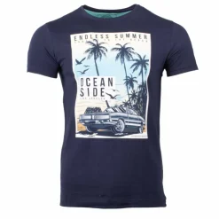 BLAGGIO Tee shirt manches courtes imprime coton doux Los Angeles mao assor 24 Homme BLEU FONCE Outlet