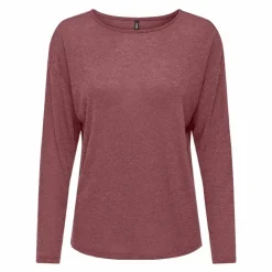ONLY Tee shirt manches longues col rond maille fine Femme ROSE Online