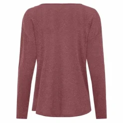 ONLY Tee shirt manches longues col rond maille fine Femme ROSE Online