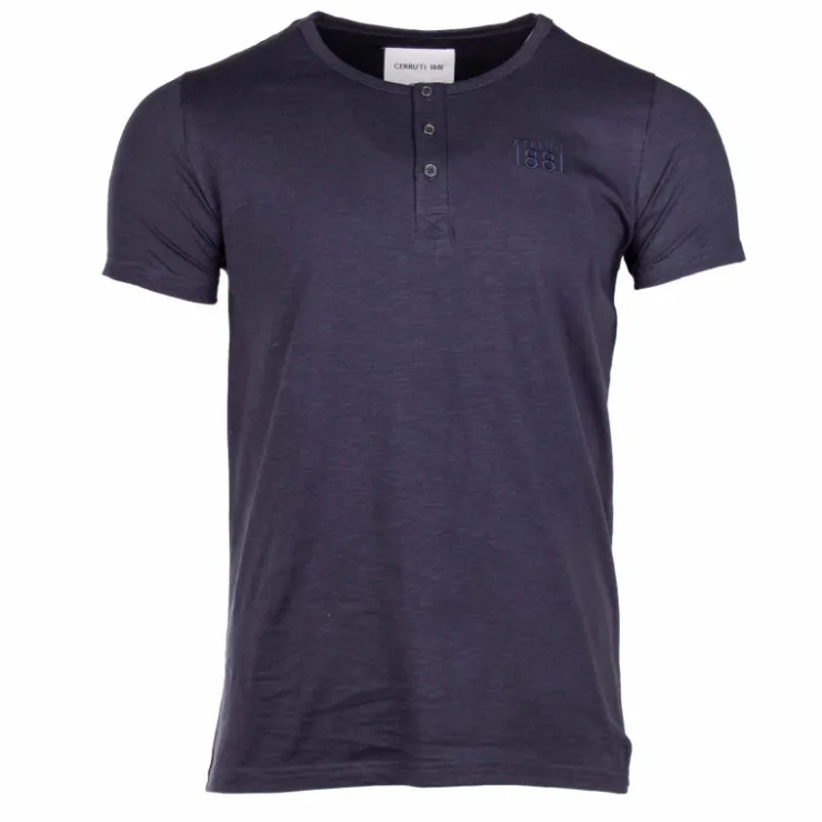 CERRUTI Tee shirt mc col t faido 18352 Homme BLEU FONCE Best