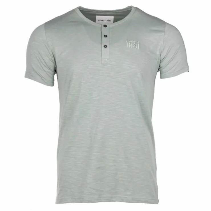 CERRUTI Tee shirt mc col t faido 18352 Homme KAKI Discount