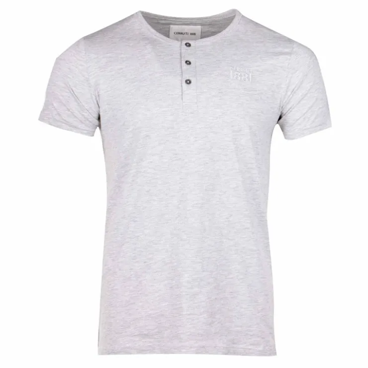 CERRUTI Tee shirt mc col t faido 18352 Homme GRIS CLAIR New