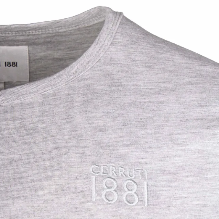 CERRUTI Tee shirt mc col t faido 18352 Homme GRIS CLAIR New