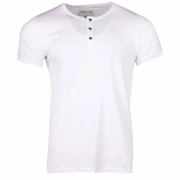 CERRUTI Tee shirt mc col t faido 18352 Homme BLANC Outlet