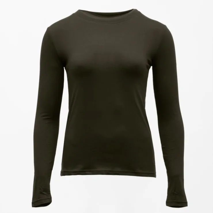 BURTON OF LONDON Tee shirt ml col rond juliette Femme MARRON FONCE Online