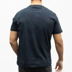 HELVETICA Tee shirt monaco coton Homme BLEU FONCE