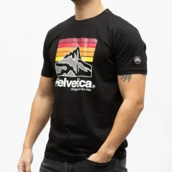 HELVETICA Tee shirt monaco coton Homme NOIR