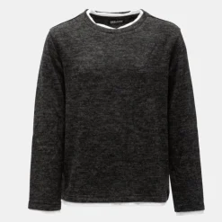 DEELUXE 74 Tee shirt monan dark grey col rond avec col blanc Enfant GRIS FONCE New