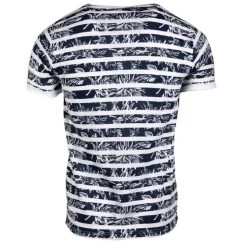 BLAGGIO Tee shirt motif marinière manches courtes mauricio Homme BLANC Sale