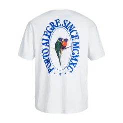 JACK & JONES Tee shirt mykonos imprimé perroquet coton Homme BLANC Hot