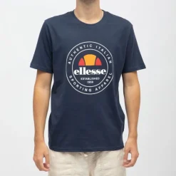 ELLESSE Tee shirt navy coton avec grand logo Homme BLEU FONCE Online
