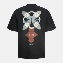 JACK & JONES Tee shirt Noho col ras de cou loose fit coton dos imprimé Homme NOIR Online