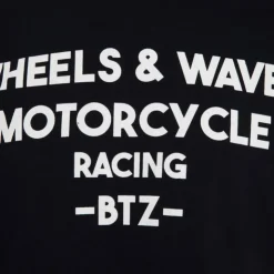 WHEELS AND WAVES Tee shirt jersey empiècements blanches Homme NOIR Sale