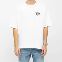 LEVI'S Tee shirt oversize col rond imprimé carte postale Homme BLANC Best