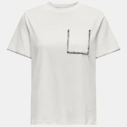 ONLY Tee shirt poche avant karen avec surpiques Femme NOIR Best