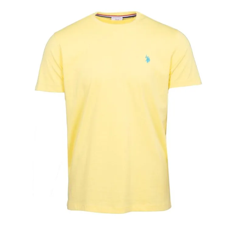 US POLO Tee shirt ras de cou décontracté mick Homme JAUNE Online