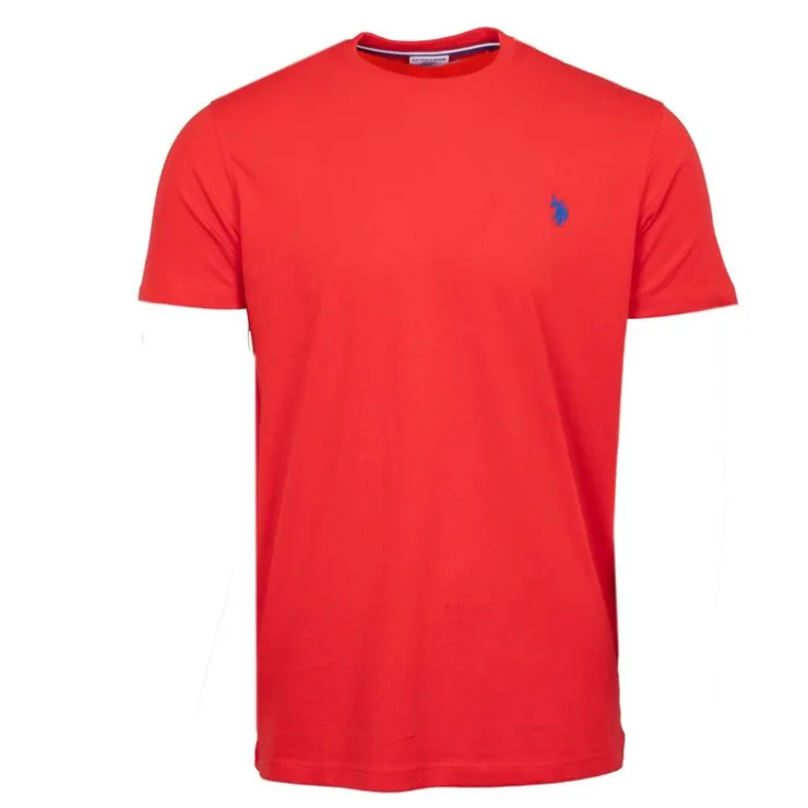 US POLO Tee shirt ras de cou décontracté mick Homme ROUGE Hot