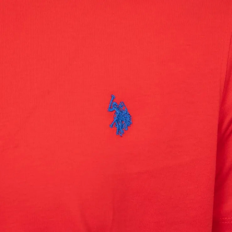 US POLO Tee shirt ras de cou décontracté mick Homme ROUGE Hot